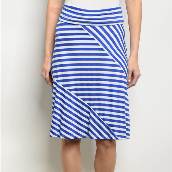 ⭐Final Price ⭐️Royal Blue & White Striped Skirt - Picture 2 of 3
